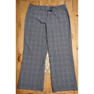 Emma James Petites Dress Stretch Pants Womens Size 16 Gray Plaid Check Business